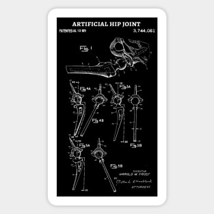 Artificial Hip 1973 Patent , Prosthetic hip Patent Artificial hip, Prosthetics Office Wall Art Print, Doctors Patent Illustration Sticker